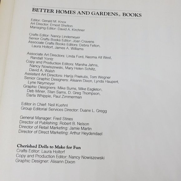 Cherished Dolls To Make For Fun Better Homes and Gardens HC Vintage 1984 - Picture 4 of 14